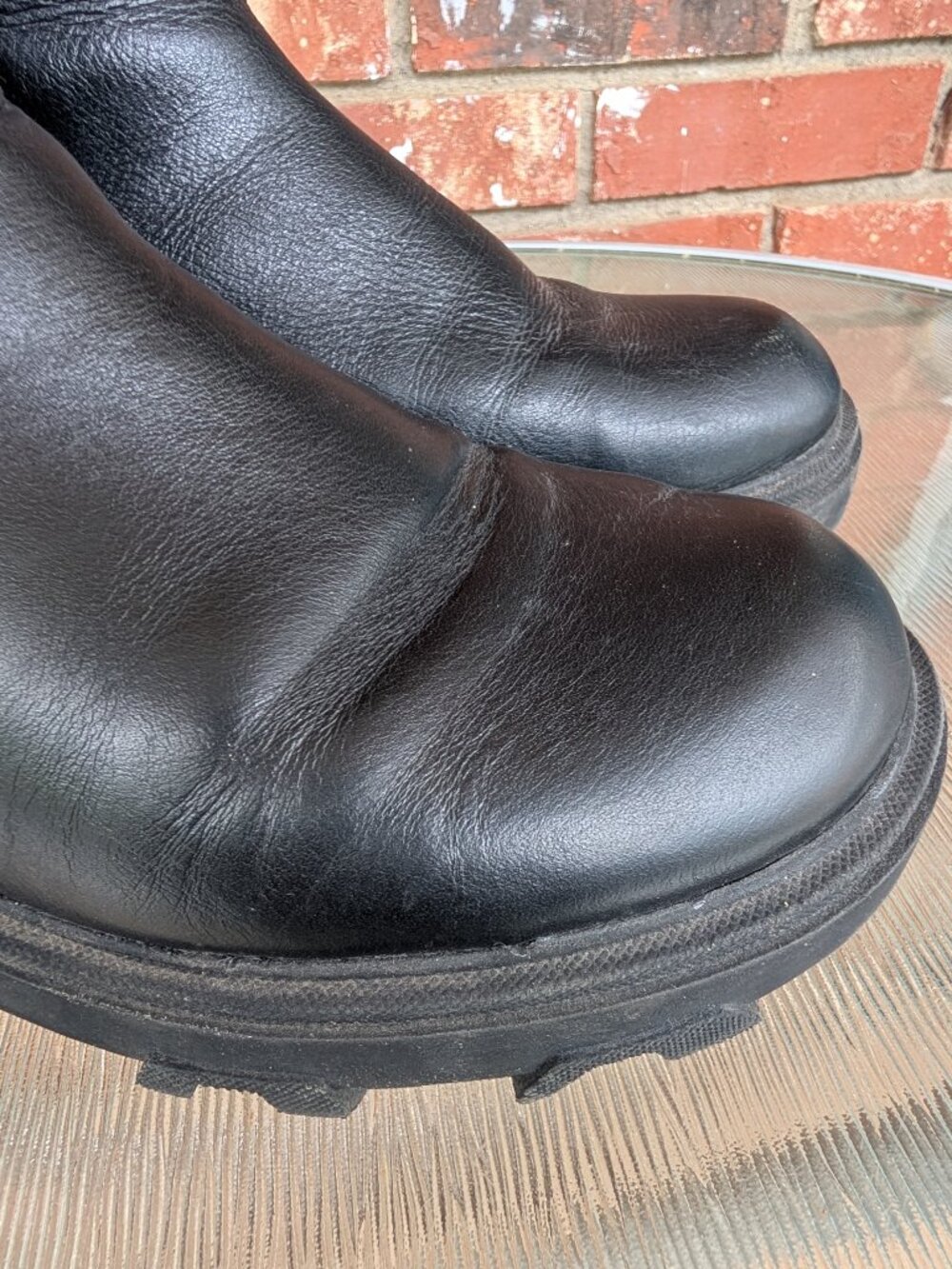 Women's House of Harlow Black Leather Ankle Boots Size 10 - Picture 8 of 11